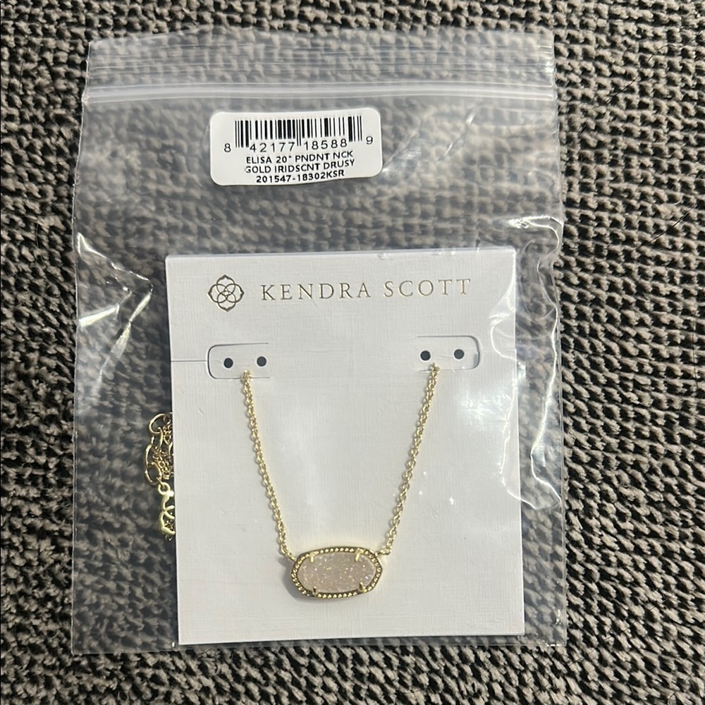 Kendra Scott Gold Necklace with Pink Pendant